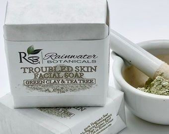 Troubled Skin Facial Soap (Tea Tree, Green Clay)