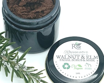 Walnut and Elm Facial Scrub and Mask 3oz