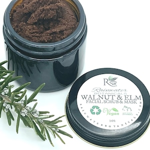 Walnut and Elm Facial Scrub and Mask 3oz image 1