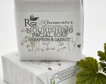 Nourishing Facial Soap with geranium and carrot seed oil Palm Free