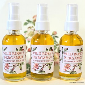 Wild Rose & Bergamot Body and Bath Oil image 1