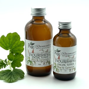 Tónico facial nutritivo con aloe y geranio