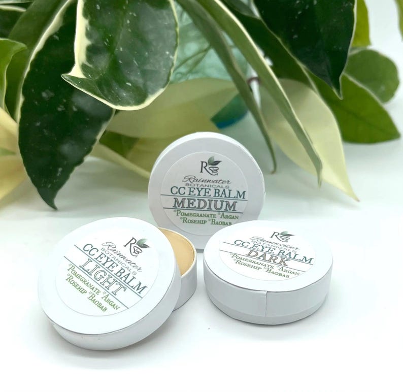 Color Correcting Eye Balm with Pomegrante, Argan, Rosehip & Boabab oils Rainwater Botanicals