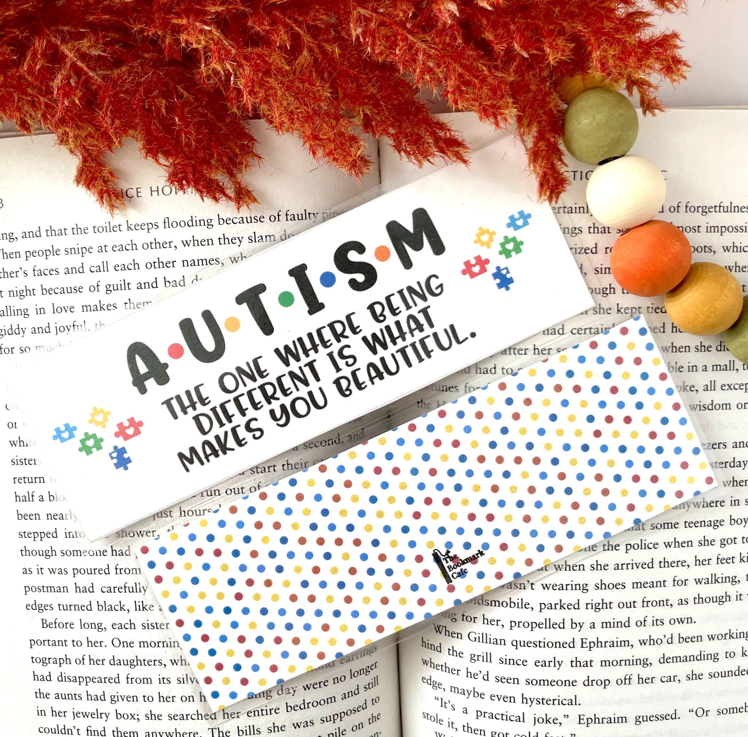 Autism Awareness Laminated Bookmarks, Autism Mom Gift, Double Sided ...
