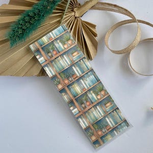 Laminated Handmade Bookmarks, Bookshelf Bookmark, Double Sided Bookmark, Gift for Reader, Gift Under 5, Book Lover Gift, Reader Accessories