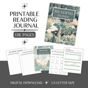 Printable Reading Journal, Instant Download, Reading Planner PDF, Comprehensive Book Tracker, Book Review Journal, Reading Tracker