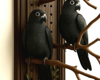 Percha para pájaros Madroño natural, soporte para loros, seguro para mascotas