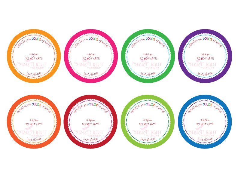 Color My World Valentines - Printable PDF File - Etsy