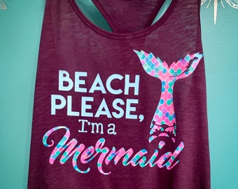 Beach Please, I'm a Mermaid - SVG file - Instant Download