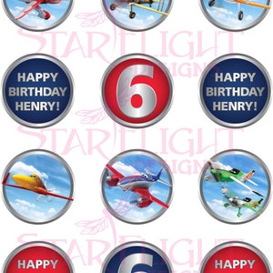 2x2 Airplane Cupcake Toppers/Stickers Printable PDF image 2