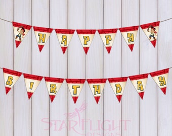 Pirate Birthday Banner - Printable PDF - Instant Download