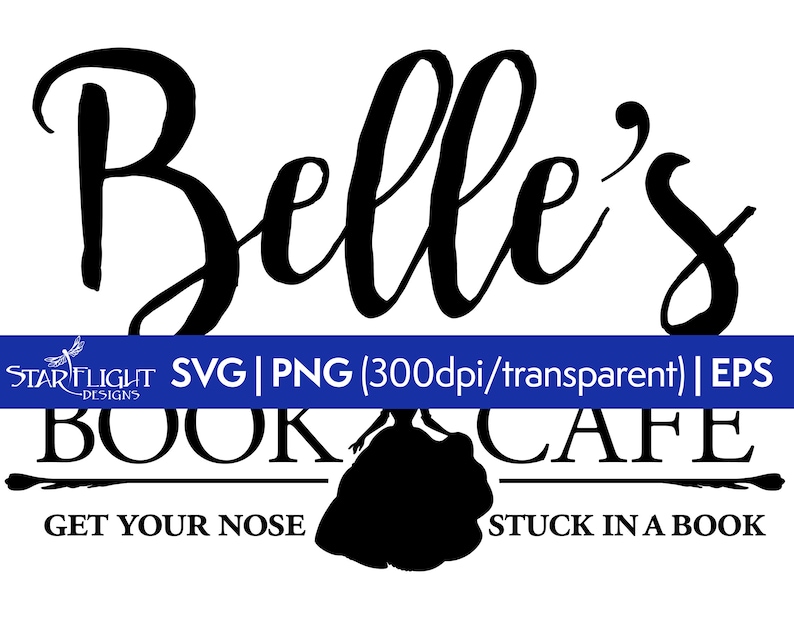 Download Belle's Book Cafe Disney-themed SVG file Instant | Etsy