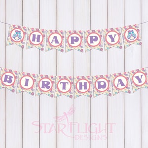 Owl Birthday Banner - Printable PDF - Instant Download