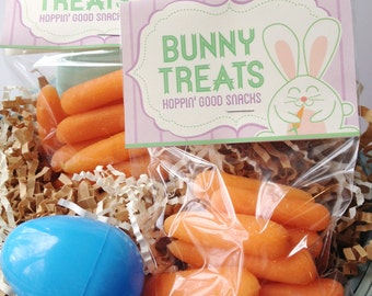 Bunny Treats Bag Toppers - Printable PDF - Instant Download