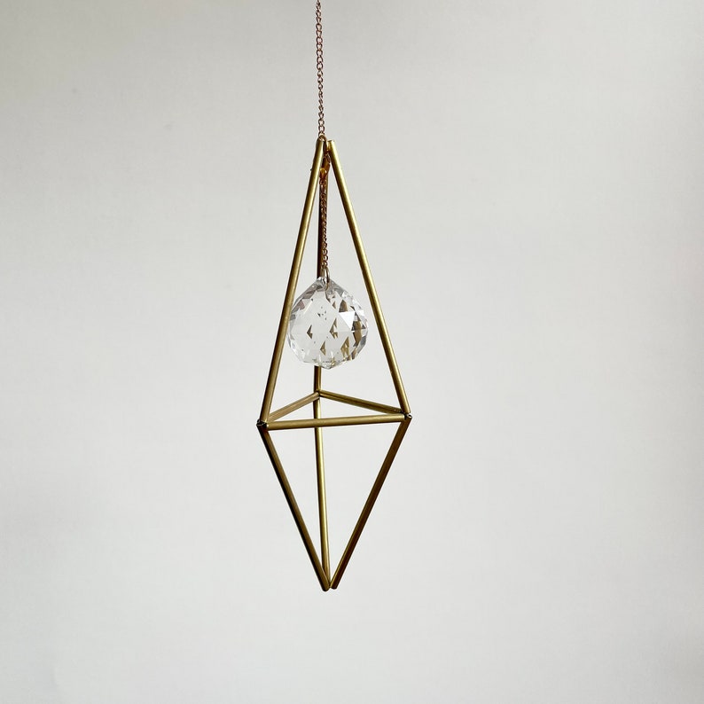 Med. Geometric Himmeli Hanger long diamond with prism