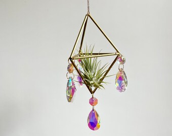 Sm. Geometric Himmeli Hanger -  diamond w/ gems