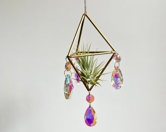 Med. Geometric Himmeli Hanger -  diamond w/ gems