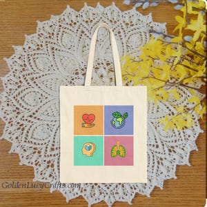 Eco Friendly Shopping Tote Bag, Unisex Yoga bag, Cotton Canvas Gym Tote Bag, Picnic and outdoor Tote Bag