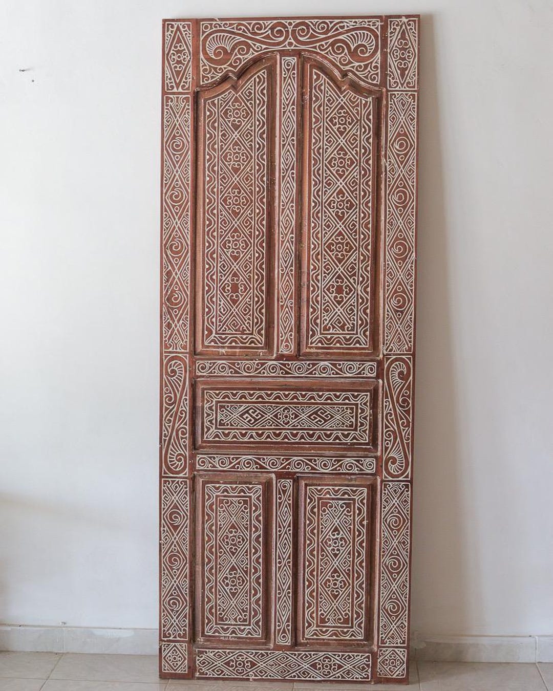 Hand Carved Teak Wood Bali Door: Ethnic Motif Decor - Etsy