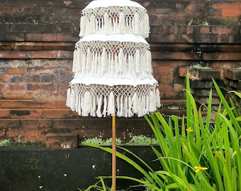 Triple Parasol in Off White  for Table decoration,Table Parasol Decoration, Parasol Decoration,Handmade Umbrella Bali