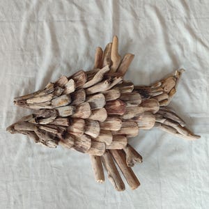 Driftwood Wall Decor,Custom Driftwood Wall Art, Natural Recycled Decoration,Driftwood Beach Decor, Coastal Wall Art, Wall Art Ikan Design