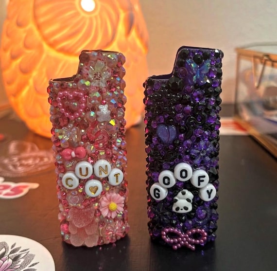 Custom Bedazzled Lighter Cover | Handmade Bling Junk Charm Case