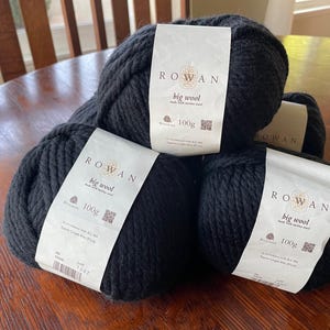 Rowan Big Wool Chunky Yarn Black Color 08