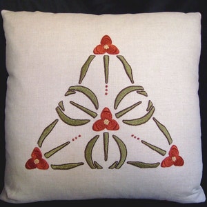 Roycroft Artisan Embroidery Kit for the Spiderwort Pillow, Arts & Crafts, Craftsman, Mission