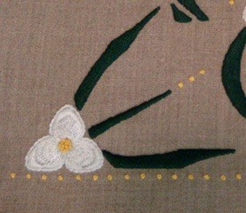 Hand Embroidered Table Runner Arts and Crafts Mission Style Etsy