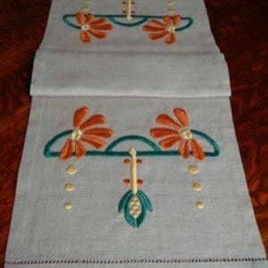 Roycroft Artisan Embroidery Kit for the Cone Flower Table Runner, Arts and Crafts, Craftsman