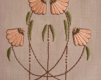 Carrie's Garden Table Runner, Art Nouveau, Craftsman, Arts & Crafts