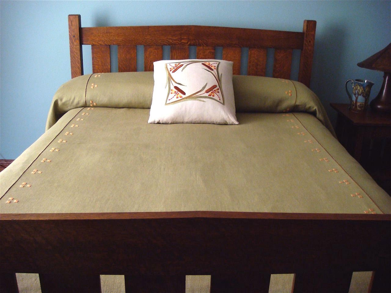The Craftsman Bedspread Coverlet Arts & Crafts Style Etsy