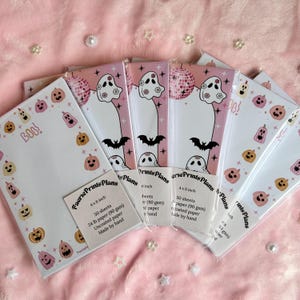 Cute Halloween Groovy Notepads Ghost Halloween Notepads Pumpkin ...