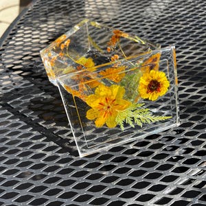 Pressed flower jewelry box!