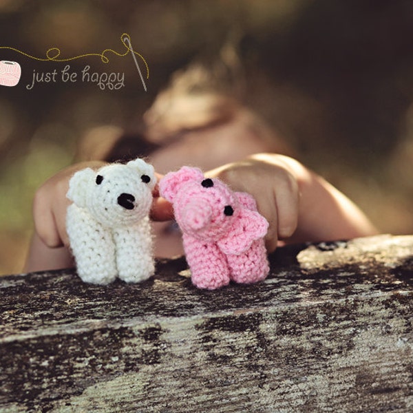 Instant Download, Little Zoo Finger Puppets, Crochet PATTERN