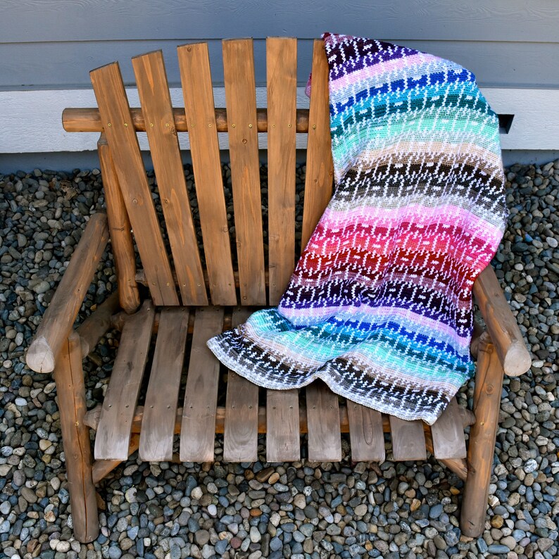 Instant PDF Download, Chain Reaction Blanket, Crochet Pattern Etsy