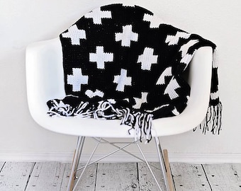 Instant PDF Download, Crossroads Throw, Crochet Pattern