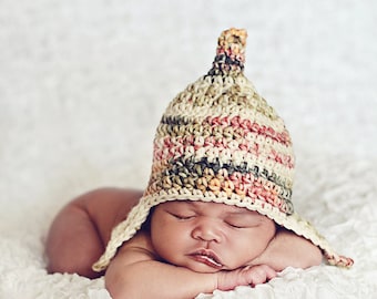 Instant Download, Gnome Earflap Hat Pattern - PDF PATTERN