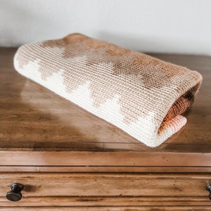 Instant Download, Peaks & Valleys Throw Crochet PATTERN, DIY
