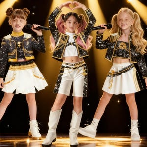 K-pop Demon Hunter Costume Dressup – Performance/party Outfit for Kids