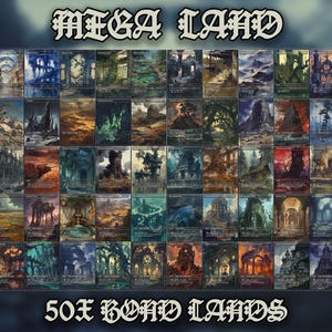 Wasteland Rift-Style Land Pack - 50 Cards - Commander EDH Land Cards - Ultimate Premium