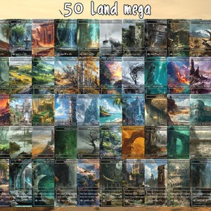 Realistic Art Style Land Pack - 50 Cards - Commander EDH Land Cards - Ultimate Premium