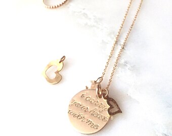personalized yours OR (as my sample necklace)i carry your heart with me -Inspired by the beautiful poem by E E Cummings - gold filled SIMAG