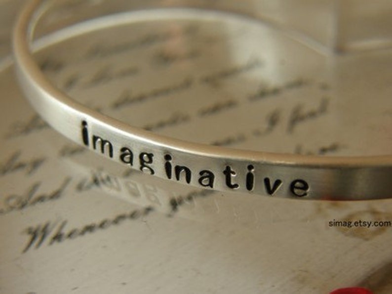 Say What You Want To Say up to 12 lowercase letters Say Anything On YOUR cuffCustom sterling silver By SimaG image 3