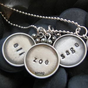 Every Disc Got A Story Customizable Personalized Unique Gifts Price is for 3 discsenglish and hebrew font available By SimaG jewelry image 1