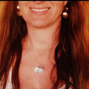 Every Disc Has A Story 4 stamped name discs Personalized your necklace for MOTHER'S DAY hebrew or english . SimaG image 3