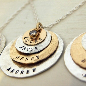 As Seen At THE DENVER POST and Channel 9 News Personalized Your Charm Two Tone Necklace 4 discs Simag image 1