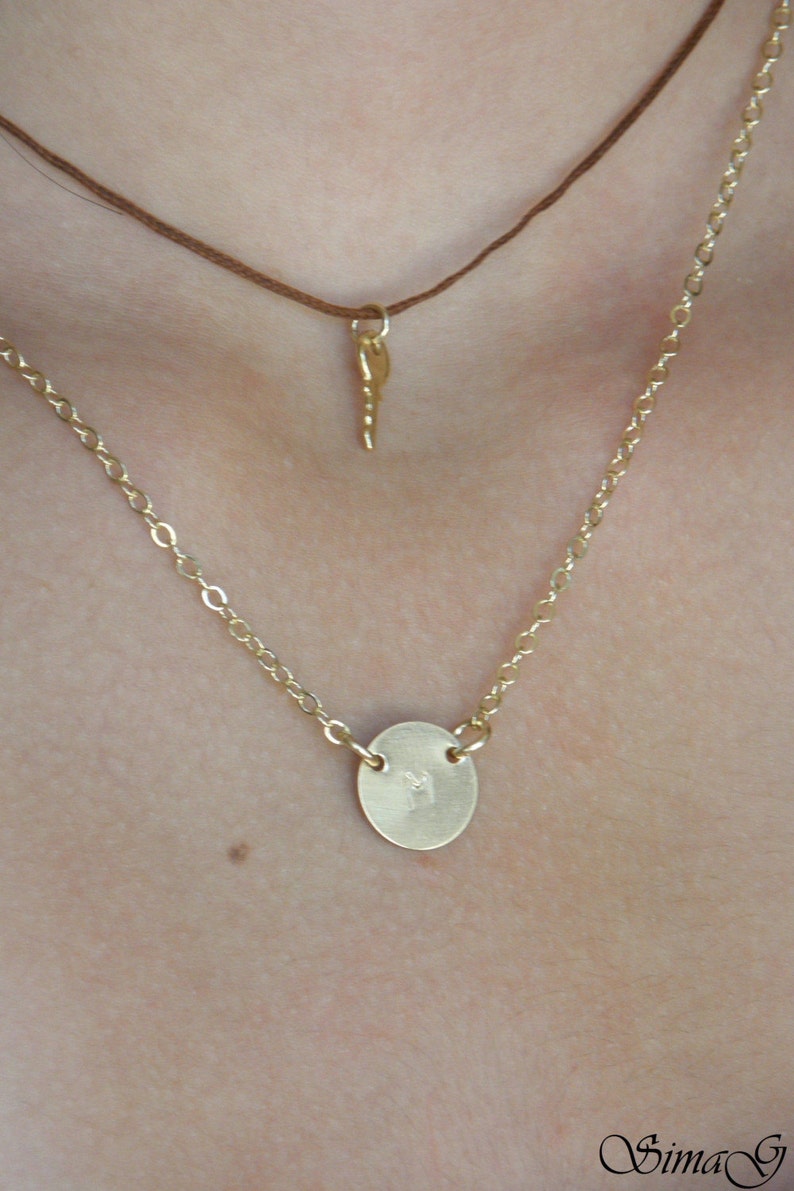 TINY key to your success necklace delicate necklace . feminine gold necklace . lightweight necklace . gold filled key necklace SIMAG image 3