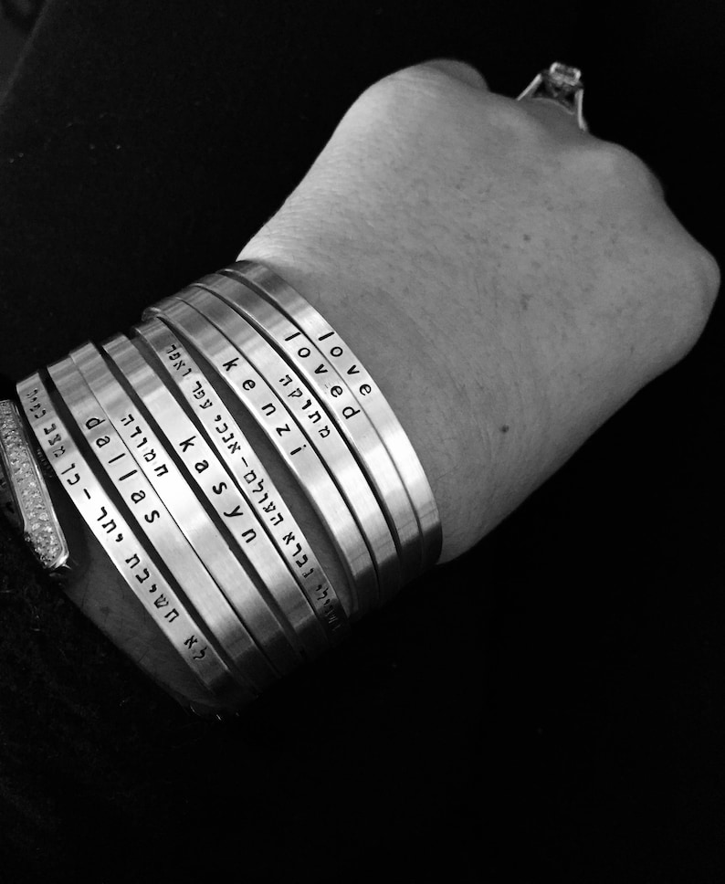 customized personalized name word quotes or ur favorite song cuff bracelets Say What You Want To Say SIMAG handmade jewelry By