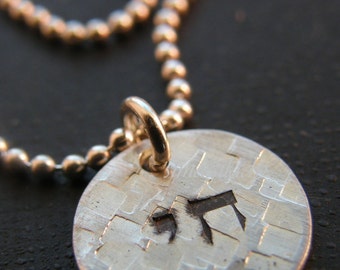 Hebrew word on this classy necklace read Chai -  Life -- BY SIMAG